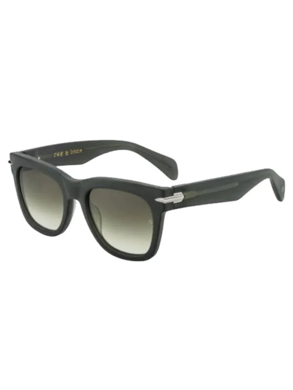 Rag & Bone Men's Square Dark Gray Black Matte Sunglasses RNB 5006/S (scratch)